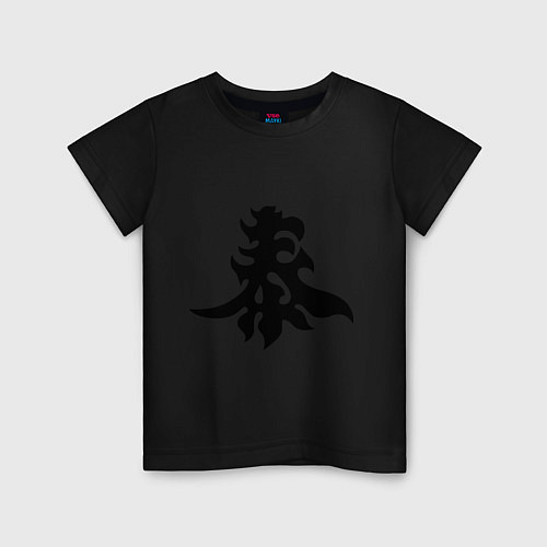 Детская футболка Японский иероглиф - Богатство / Черный – фото 1
