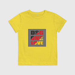 Футболка хлопковая детская Коробка DSG, цвет: желтый