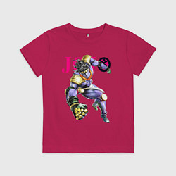 Футболка хлопковая детская Star Platinum stand of Jotaro Kujo - Jojo, цвет: маджента