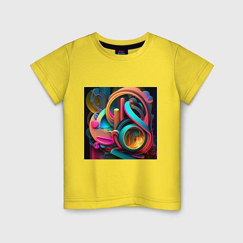 Детская футболка Разноцветные мысли / Желтый – фото 1