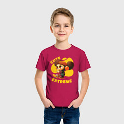Футболка хлопковая детская Cute extreme, цвет: маджента — фото 2
