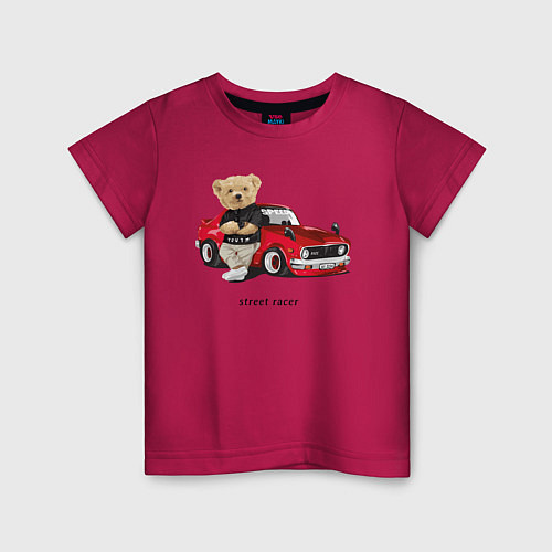Детская футболка Speed racer / Маджента – фото 1
