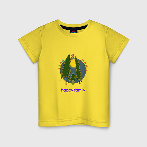 Детская футболка Мир в семье / Желтый – фото 1