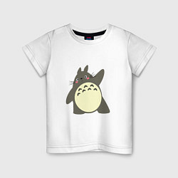 Футболка хлопковая детская Hello Totoro, цвет: белый