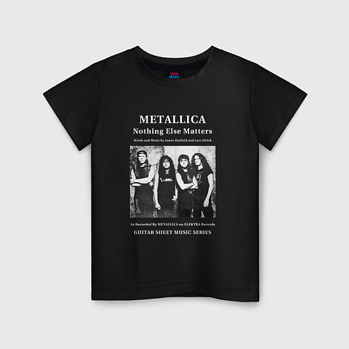Детская футболка Metallica рок группа / Черный – фото 1