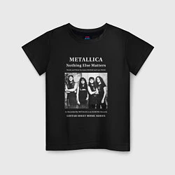 Футболка хлопковая детская Metallica Nothing Else Matters, цвет: черный