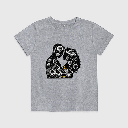 Детская футболка Влюбленная парочка / Меланж – фото 1