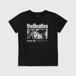 Футболка хлопковая детская The Beatles rock, цвет: черный