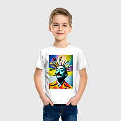 Футболка хлопковая детская Salvador Dali: Portrait, цвет: белый — фото 2
