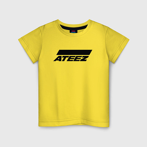 Детская футболка Ateez big logo / Желтый – фото 1