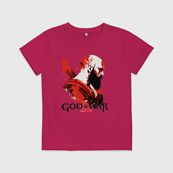 Футболка хлопковая детская Кратос, арт, цвет: маджента