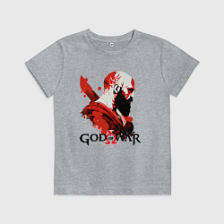 Футболка хлопковая детская Кратос, арт, цвет: меланж