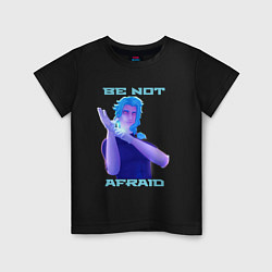 Футболка хлопковая детская Dottore, Be not Afraid, цвет: черный