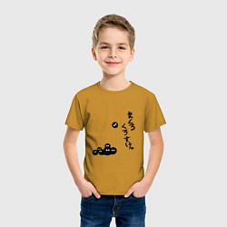 Футболка хлопковая детская Сусуватарики, цвет: горчичный — фото 2