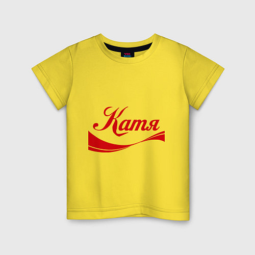 Детская футболка Катя / Желтый – фото 1