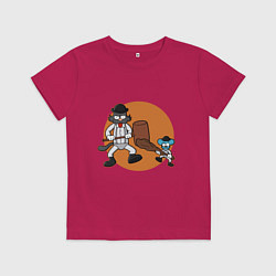 Футболка хлопковая детская Шоу Щекотки и Царапки, цвет: маджента