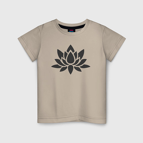 Детская футболка Цветок лотоса / Миндальный – фото 1