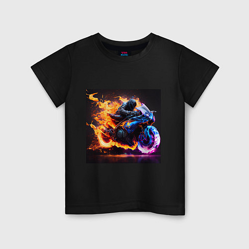 Детская футболка Огненный suzuki / Черный – фото 1