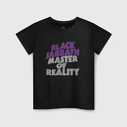 Футболка хлопковая детская Black Sabbath Master of Reality, цвет: черный