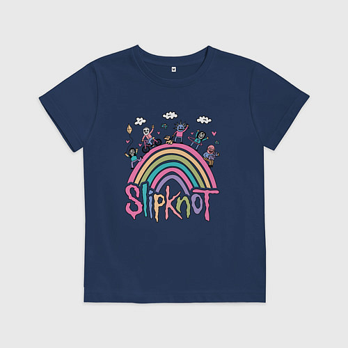 Детская футболка Slipknot рисунок / Тёмно-синий – фото 1