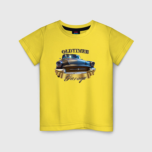 Детская футболка Автомобиль Buick Roadmaster 1955 / Желтый – фото 1