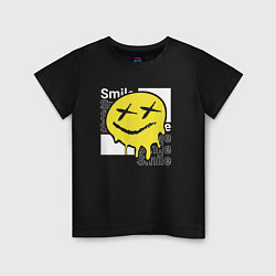 Футболка хлопковая детская Smile positive, цвет: черный