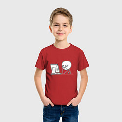 Футболка хлопковая детская Мемный программист, цвет: красный — фото 2