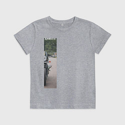 Футболка хлопковая детская Moto Arrich, цвет: меланж