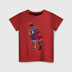 Футболка хлопковая детская Bryant and Jordan, цвет: красный