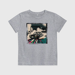 Футболка хлопковая детская JDM дрифт, цвет: меланж