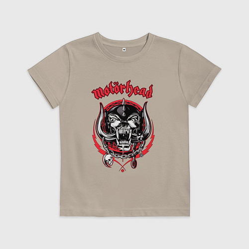 Детская футболка Моторхед - лихач / Миндальный – фото 1