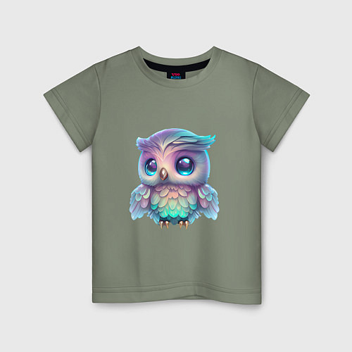 Детская футболка Милая сказочная сова / Авокадо – фото 1