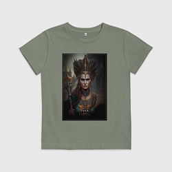 Футболка хлопковая детская Тула персонаж города, цвет: авокадо