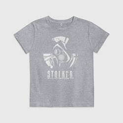 Футболка хлопковая детская STALKER противогаз, цвет: меланж