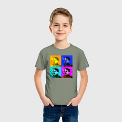 Футболка хлопковая детская Color Stalin, цвет: авокадо — фото 2