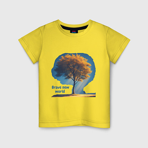 Детская футболка Дивный новый мир / Желтый – фото 1