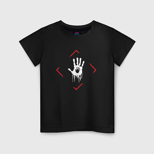 Детская футболка Символ Death Stranding в красном ромбе / Черный – фото 1