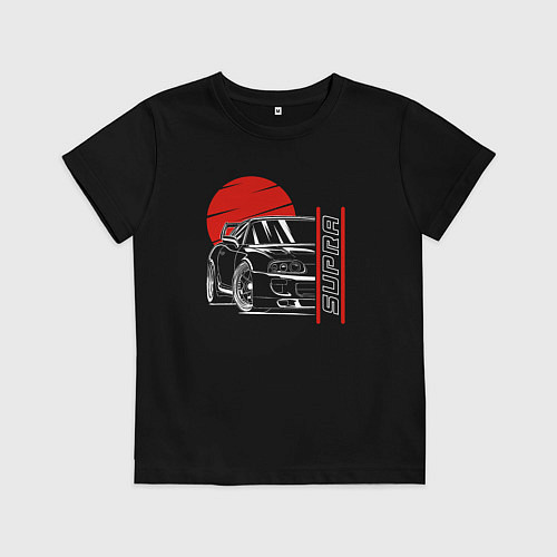 Детская футболка Тойота Супра из Японии / Черный – фото 1