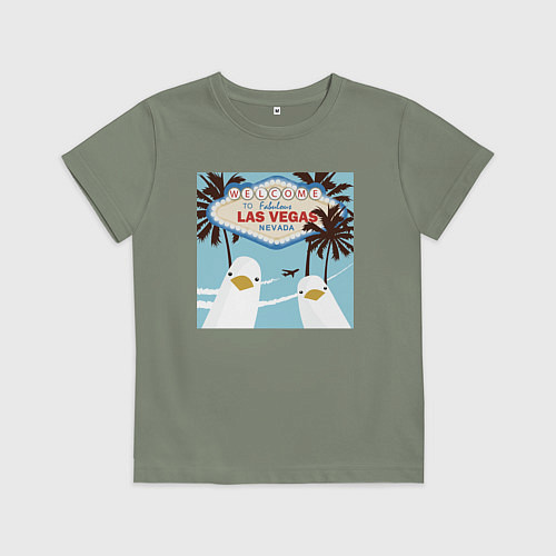 Детская футболка Чайки на курорте / Авокадо – фото 1