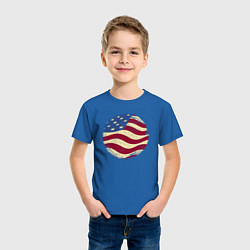 Футболка хлопковая детская Flag USA, цвет: синий — фото 2