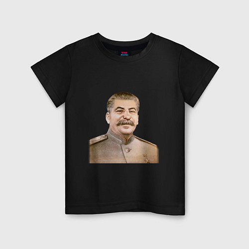 Детская футболка Товарищ Сталин бюст / Черный – фото 1