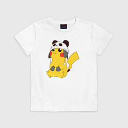 Футболка хлопковая детская Pika panda, цвет: белый
