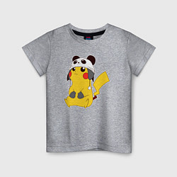 Футболка хлопковая детская Pika panda, цвет: меланж