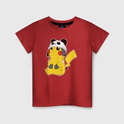 Футболка хлопковая детская Pika panda, цвет: красный