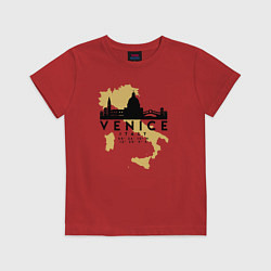 Футболка хлопковая детская Итальянская Венеция, цвет: красный