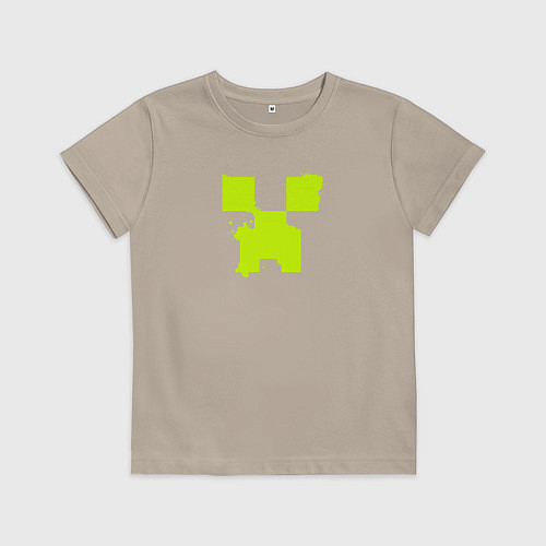 Детская футболка Lime Creeper eyes / Миндальный – фото 1