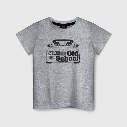 Детская футболка BMW old school / Меланж – фото 1
