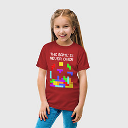 Футболка хлопковая детская Tetris - the game is never over, цвет: красный — фото 2