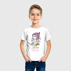 Футболка хлопковая детская Faina - pulp fiction, цвет: белый — фото 2