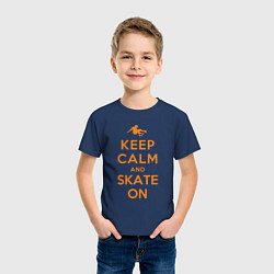 Футболка хлопковая детская Skate on, цвет: тёмно-синий — фото 2